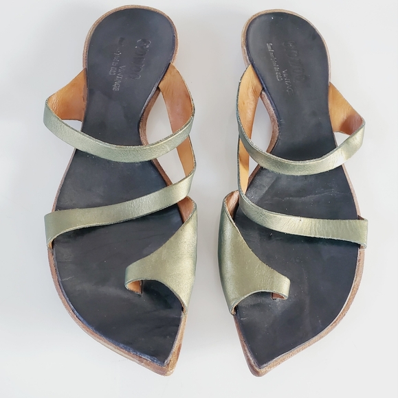 Cydwoq BAZAAR Handmade Leather Slide Toe Loop Sandals Size 41 US 10 - Picture 7 of 15